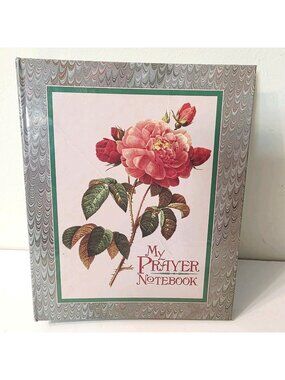 Vtg My Prayer Notebook Floral Cover 3 Ring Binder Book CLEAN